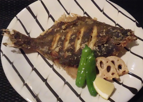 カレイの姿揚げ