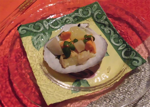 ホタテの彩りサラダ